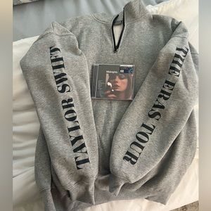 Taylor Swift Eras Tour Quarter Zip Pullover medium with exclusive CD